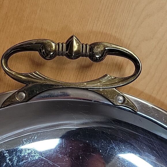 Vtg Kromex Cake Saver Aluminum Cover With Tray W/ Handles 1950s MCM - Picture 8 of 8